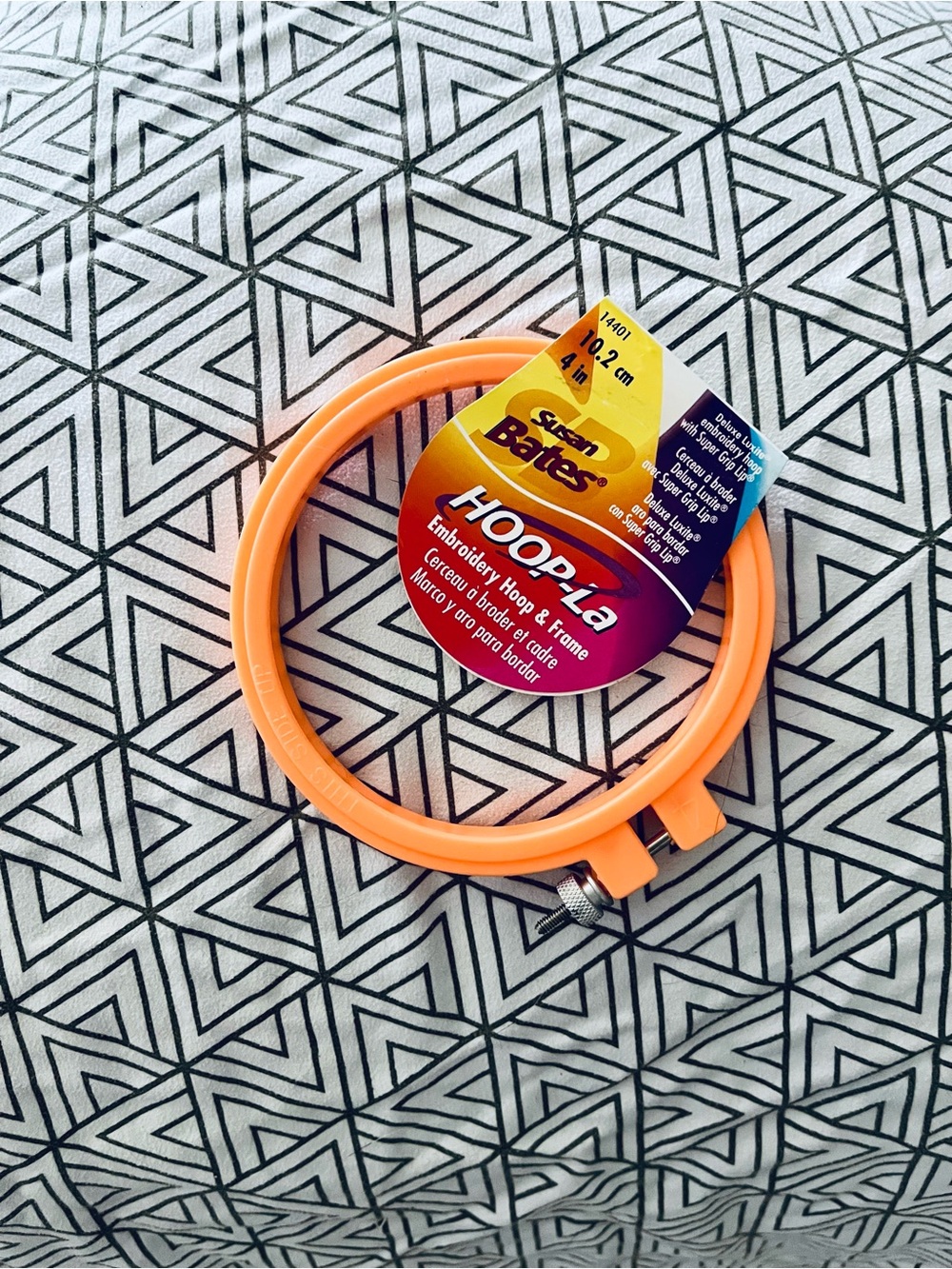 Hoop-La Orange Small Plastic Embroidery Hoop